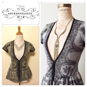 Guinevere Anthropologie Peplum Sweater